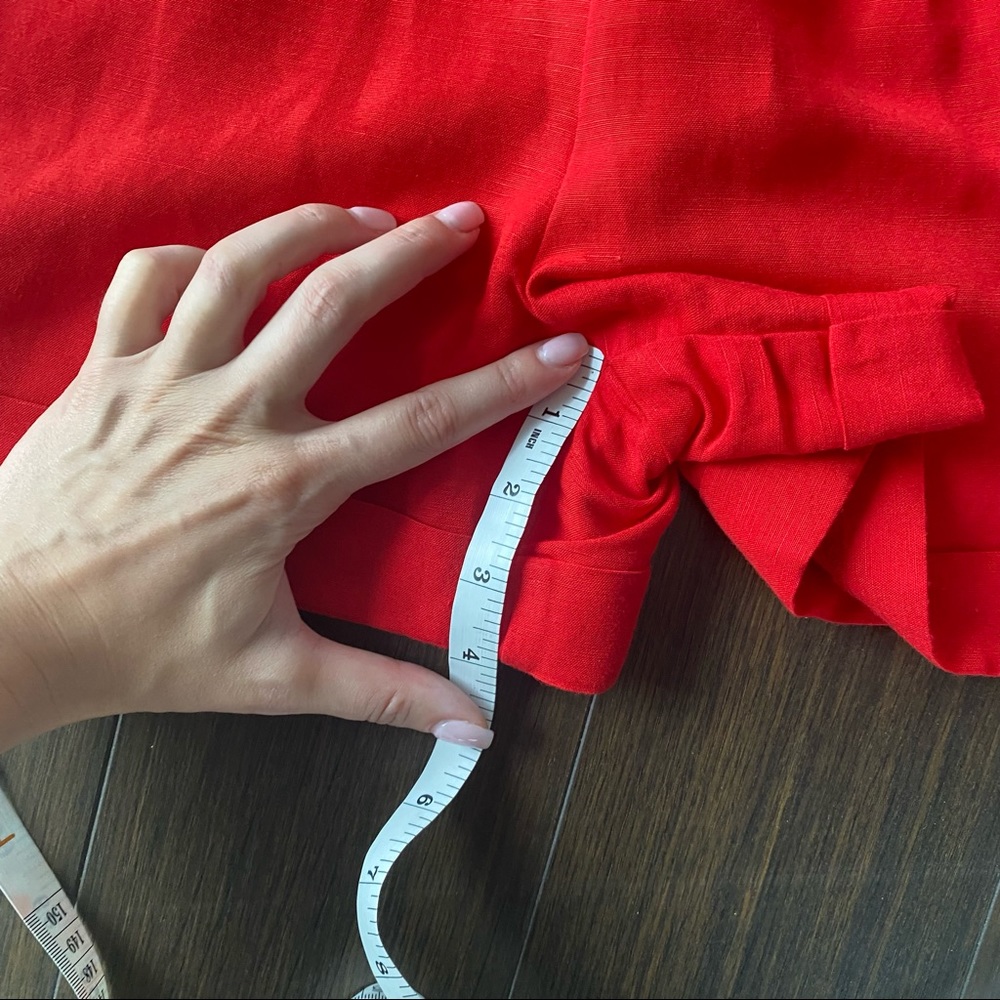 RED LINEN ROMPER - Picture 14 of 16
